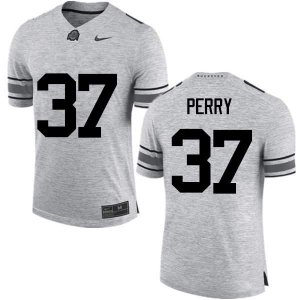 NCAA Ohio State Buckeyes Men's #37 Joshua Perry Gray Nike Football College Jersey AFE5345QG